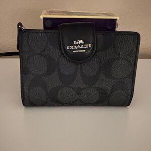 Coach Dark Gray Signature Wallet